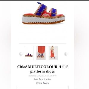 Chloe Lillia multicolor strap slides platforms! Size 37. Originally $850
